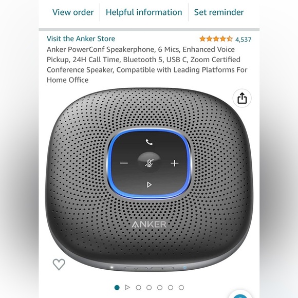 Anker Power Conference Bluetooth Speakerphone - Picture 1 of 12